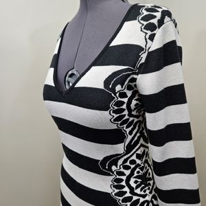 So Fun, Black & White Sweater Dress!